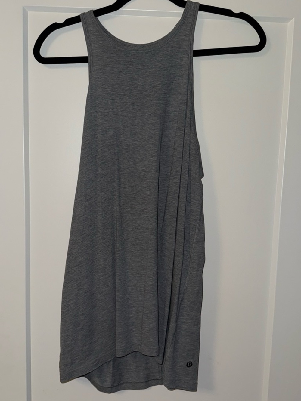 lululemon athletica Gray Ribbed Tank with Side Pleats